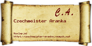 Czechmeister Aranka névjegykártya