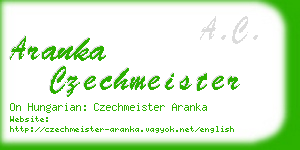 aranka czechmeister business card